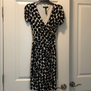 V neck jersey dress